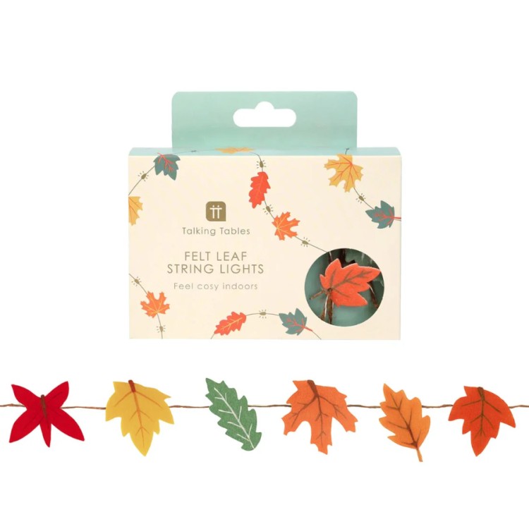 AUTUMN HUES FELT STRING LIGHTS - 2M