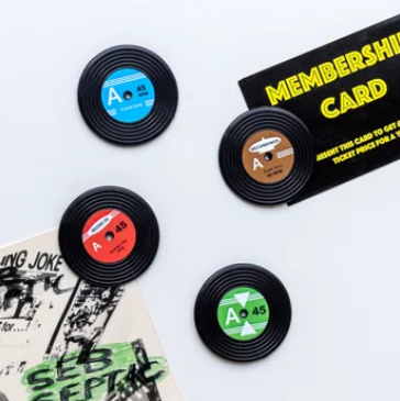 MINI MUSIC RECORDS MAGNETS - SET OF 4 - Image 2