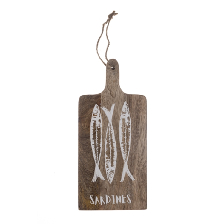 MANGO WOOD BOARD - ETCHED SARDINE