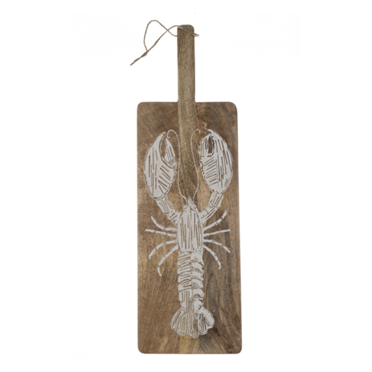 MANGO WOOD LARGE BOARD - ETCHED LOBSTER