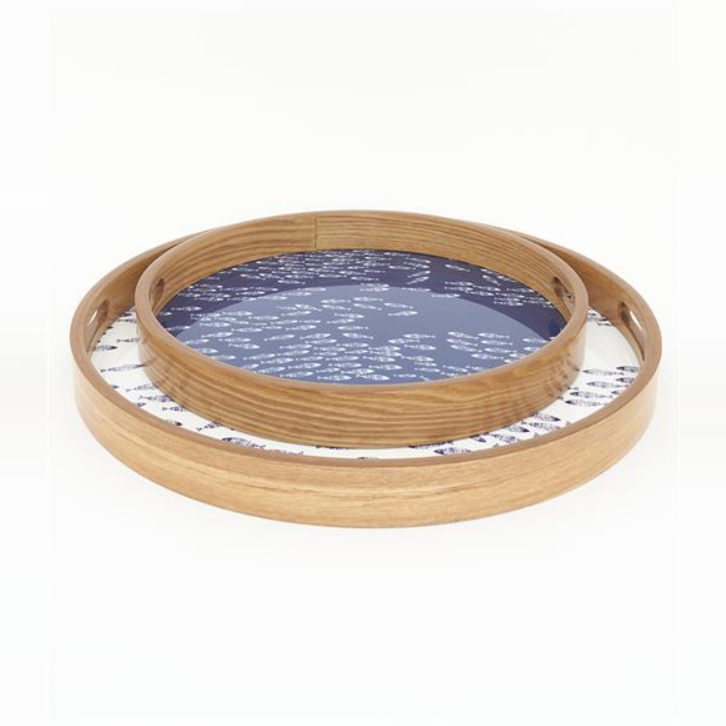 BATELALARGE MANGO TRAY - WHITE WITH FISH - Image 3