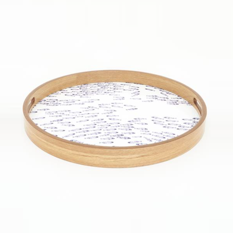 BATELALARGE MANGO TRAY - WHITE WITH FISH - Image 2