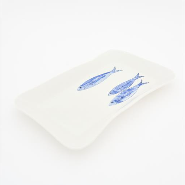 BATELA THREE FISH LARGE RECTANGULAR CERAMIC DISH
