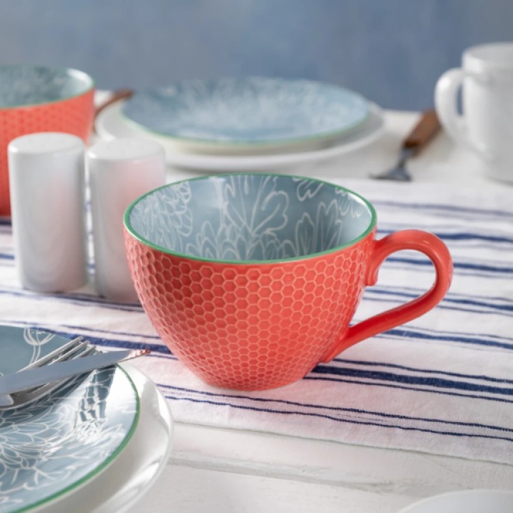 MIKASA MUG - GREY FLORAL