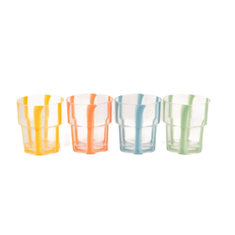 PORTOFINA STRIPE TUMBLERS - SET OF 4