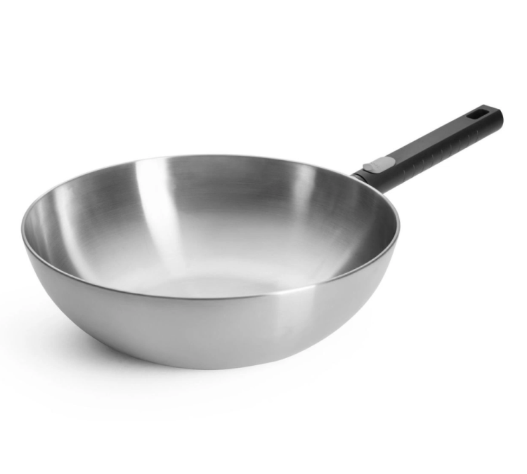 WOLL ‘LOGIC STEEL’ WOK WITH REMOVABLE HANDLE – 30CM