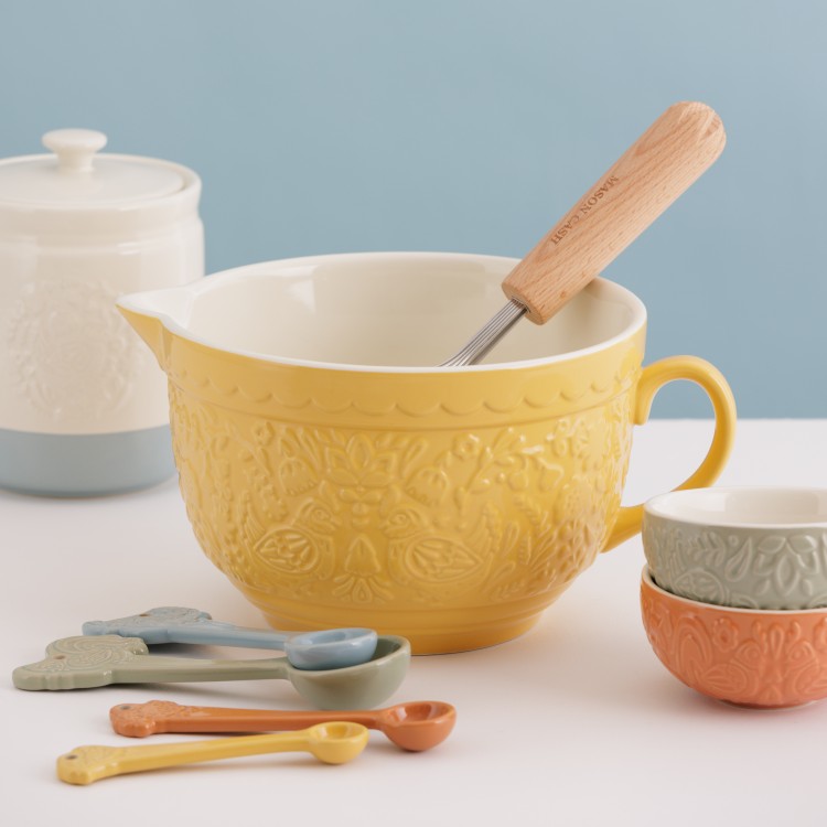 MASON CASH 'HOME TO ROOST' YELLOW BATTER BOWL