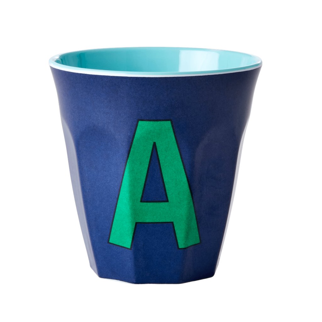 RICE ALPHABET CUPS - BLUES