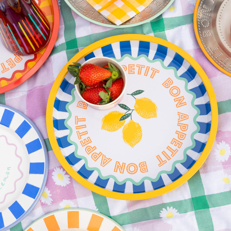 BON APPETIT TIN TRAY - LEMONS - Image 2