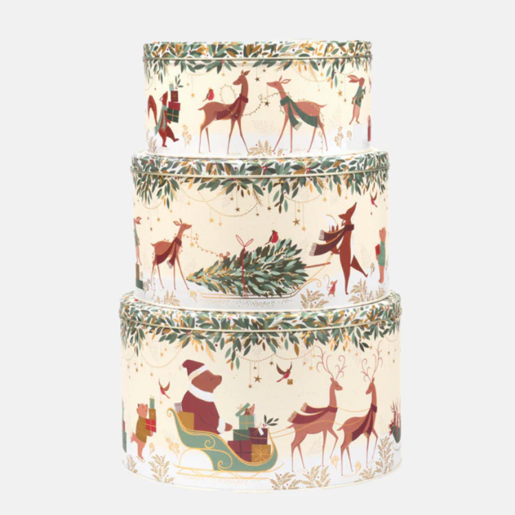 SARA MILLER 'WOODLAND TALES BEAR' SINGLE ROUND CAKE TINS - CHOICE OF 3 SIZES - Image 2