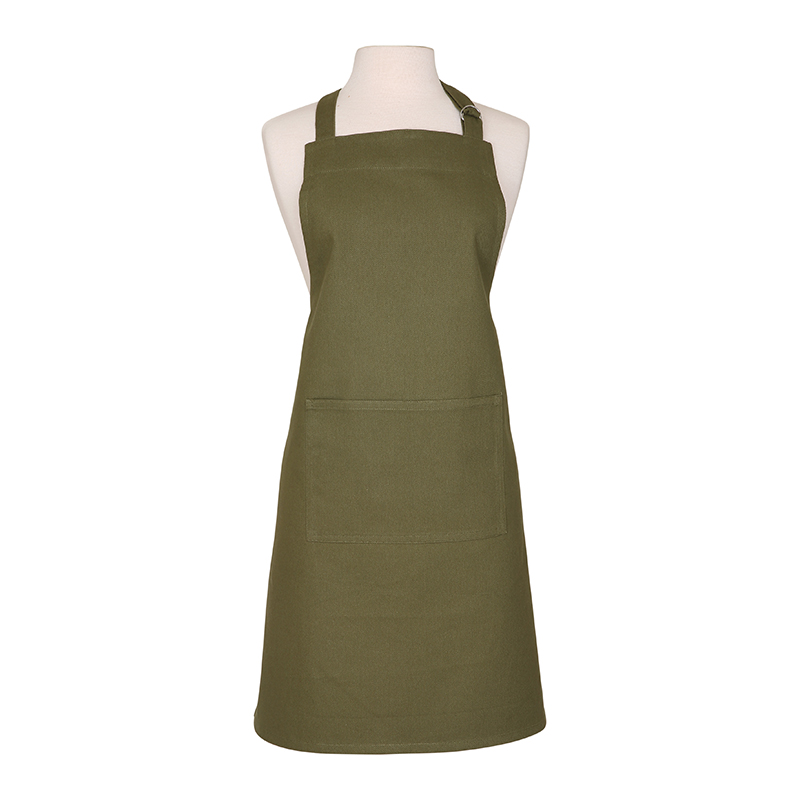OLIVE GREEN COTTON APRON