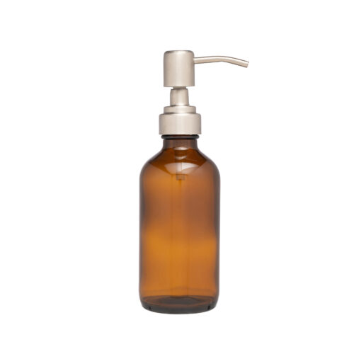 &AGAIN AMBER GLASS PUMP BOTTLE - 250ML