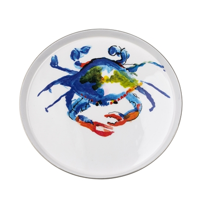 BLUE CRAB METAL TRAY