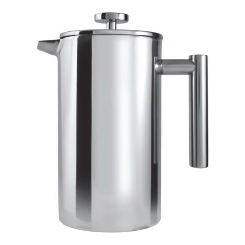 POLISHED 8 CUP INSULATED STAINLESS STEEL CAFETIERE