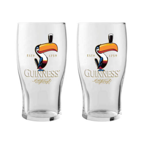 GUINNESS 'TOUCAN' PINT GLASS GIFT BOX - SET OF 2