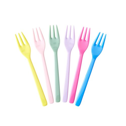 MELAMINE CAKE FORKS - SET OF 6