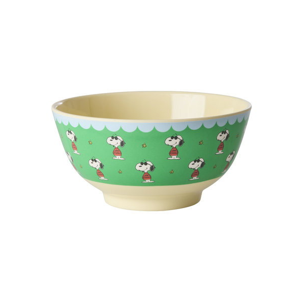 SNOOPY MELAMINE BOWL - GREEN PRINT - Image 2