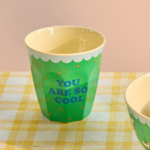 SNOOPY MELAMINE CUP - GREEN PRINT - Image 3