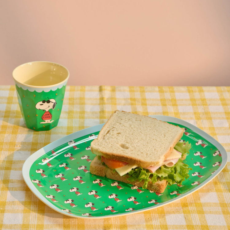 SNOOPY MELAMINE CUP - GREEN PRINT - Image 4