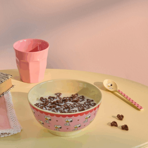 SNOOPY MELAMINE BOWL - PINK PRINT