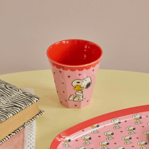 SNOOPY MELAMINE CUP - PINK PRINT
