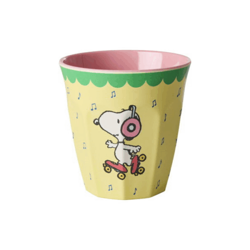 SNOOPY MELAMINE CUP - YELLOW PRINT