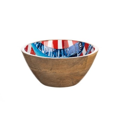 MANGO WOOD DIP BOWL - SARDINE RED - Image 2