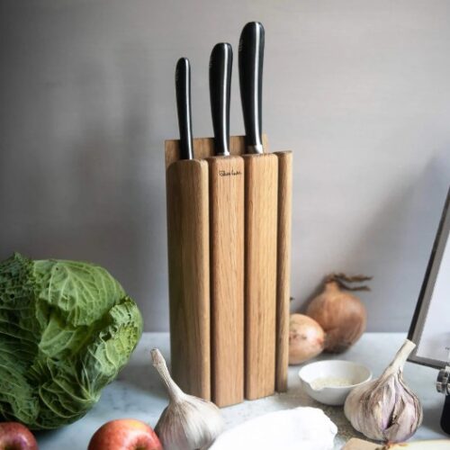 ROBERT WELCH SIGNATURE BOOK OAK KNIFE BLOCK - 4 PIECE