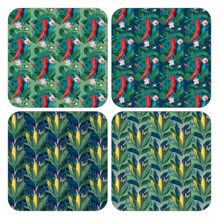 CORN/CHILLI PLACEMATS - SET OF 4