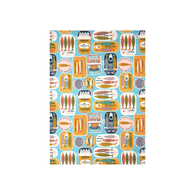 BLUE SARDINES TEA TOWELS - SET OF 2 - Image 3
