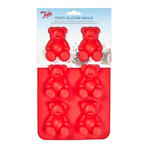 TEDDY BEAR SHAPED SILICONE MOULDS - 6 SHAPES