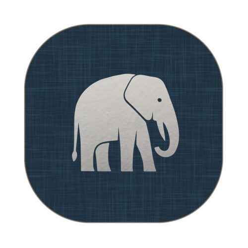 LUXE ELEPHANT SQUARE COASTERS - SET OF 4
