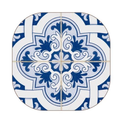 PORTO BLUE SQUARE COASTERS - SET OF 4