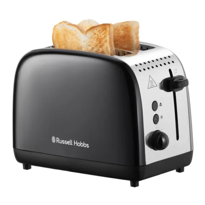 RUSSELL HOBBS BLACK 2 SLICE TOASTER
