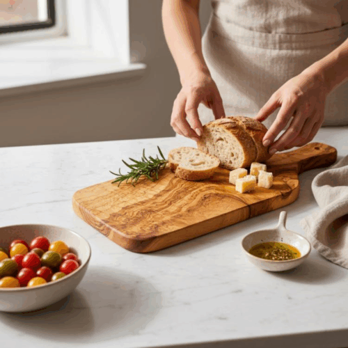 OLIVE WOOD BREAD BOARD
