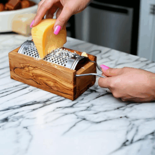 OLIVE WOOD BOX GRATER - LARGE