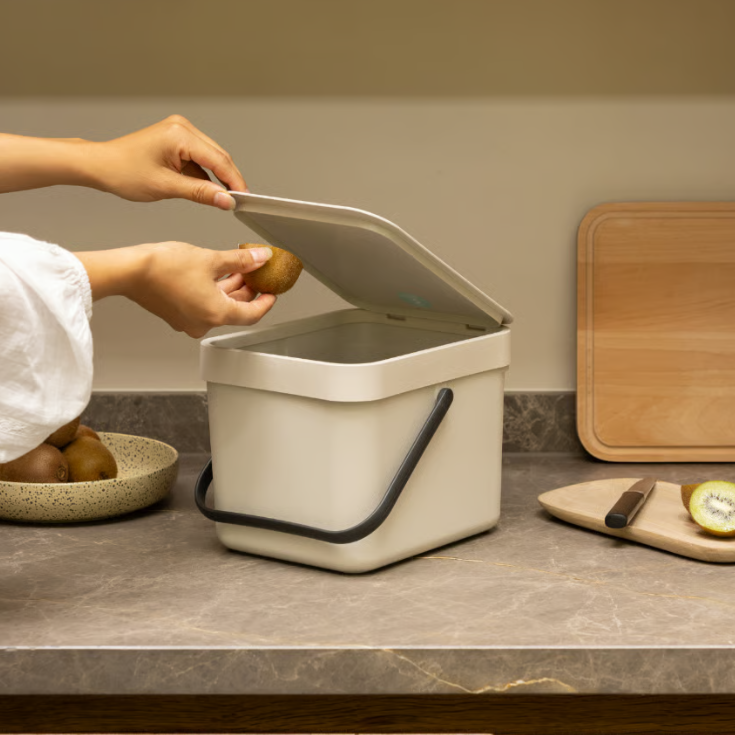 BRABANTIA SORT & GO COMPOST BIN - 6 LITRE / BEIGE - Image 4