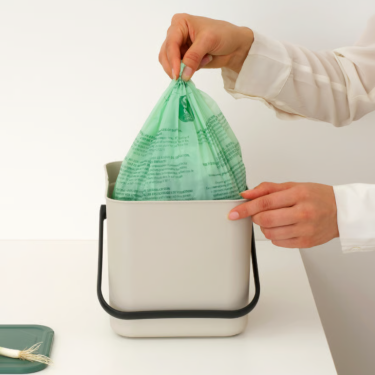 BRABANTIA SORT & GO COMPOST BIN - 6 LITRE / BEIGE - Image 2