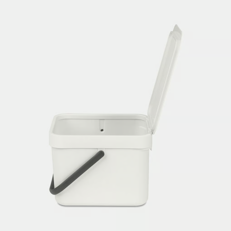 BRABANTIA SORT & GO COMPOST BIN - 6 LITRE / LIGHT GREY - Image 3
