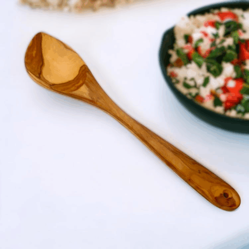 OLIVE WOOD STRAIGHT EDGE SPOON