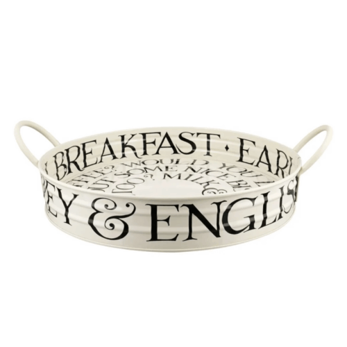 EMMA BRIDGEWATER BLACK TOAST LARGE HANDLED TRAY