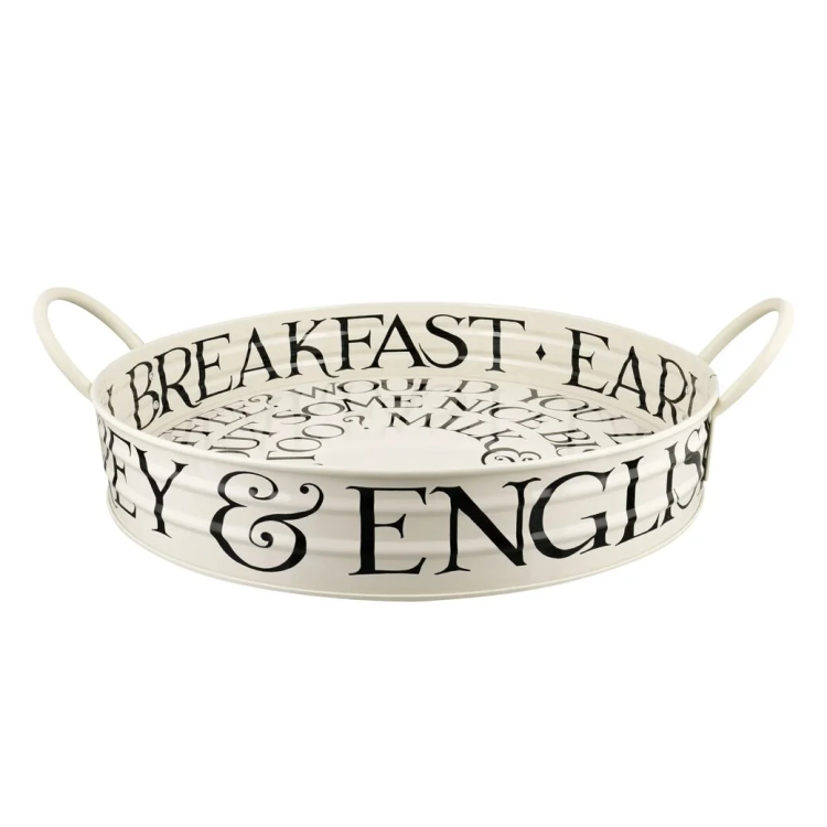 EMMA BRIDGEWATER BLACK TOAST LARGE HANDLED TRAY