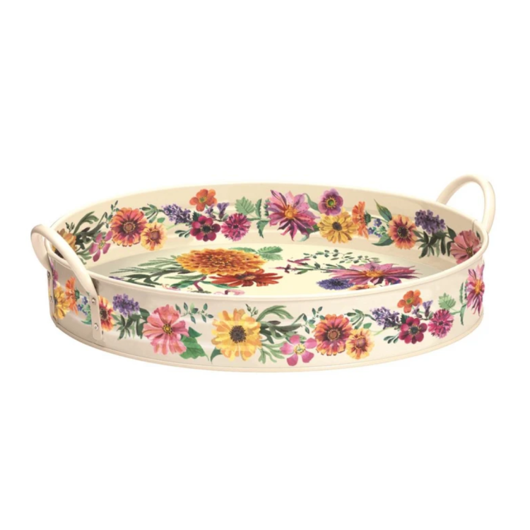 EMMA BRIDGEWATER GARDEN FLOWERS LARGE HANDLED TRAY