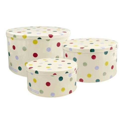 EMMA BRIDGEWATER POLKA DOT ROUND CAKE TIN