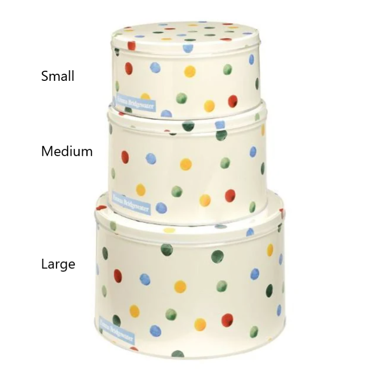 EMMA BRIDGEWATER POLKA DOT ROUND CAKE TIN - Image 2