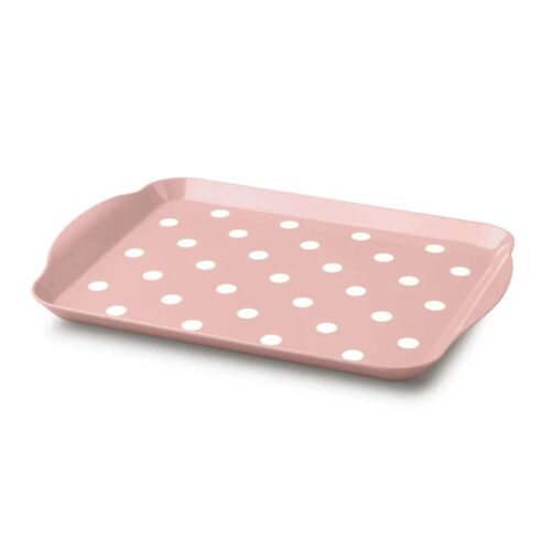 DOTTY MELAMINE TRAY - SMALL - ROSE
