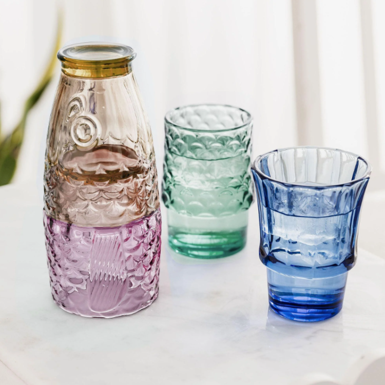UBERSTAR FISH STACKING GLASSES - RAINBOW