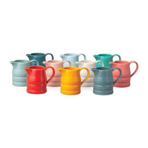 COLOURED CERAMIC CHURN JUGS - HALF PINT