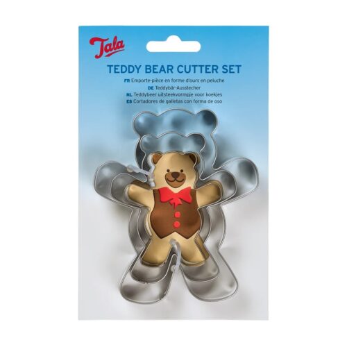 TEDDY BEAR COOKIE CUTTERS - SET OF 3