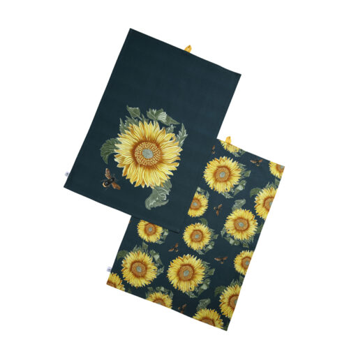 RHS SUNFLOWER COTTON TEA TOWELS -SET OF 2